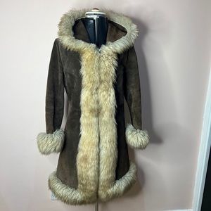 Vintage suede shearling coat- Penny Lane vibes